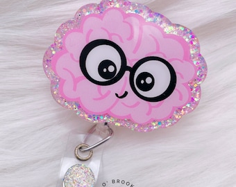 Cute Brain Badge Reel - Brain Badge Reel - Medical Badge Reel - Nurse Badge Reel - Cute Badge Reel - Neuro Badge Reel - Teacher Badge Reel