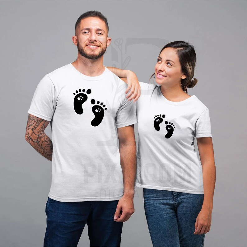 Baby Footprint SVG File Starry Newborn Footprint Decal DIY Nursery