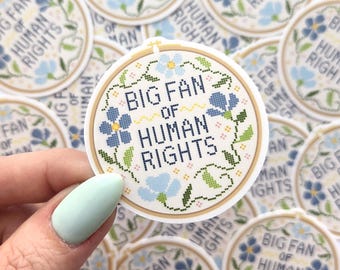 Big Fan of Human Rights Sticker | Social Justice | Crafty Aesthetic