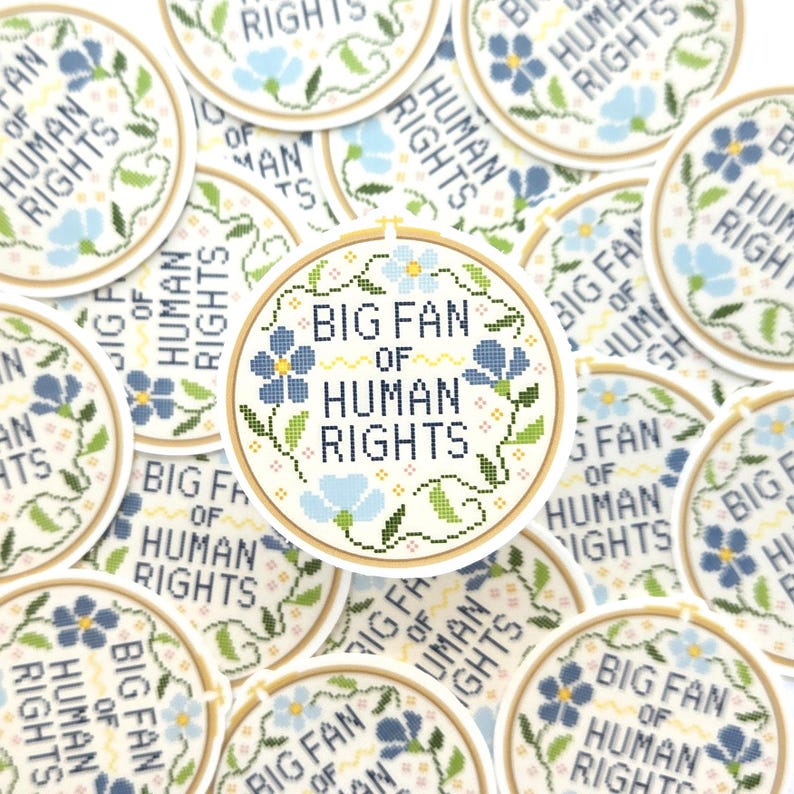 Big Fan of Human Rights Sticker | Social Justice | Crafty Aesthetic - Etsy