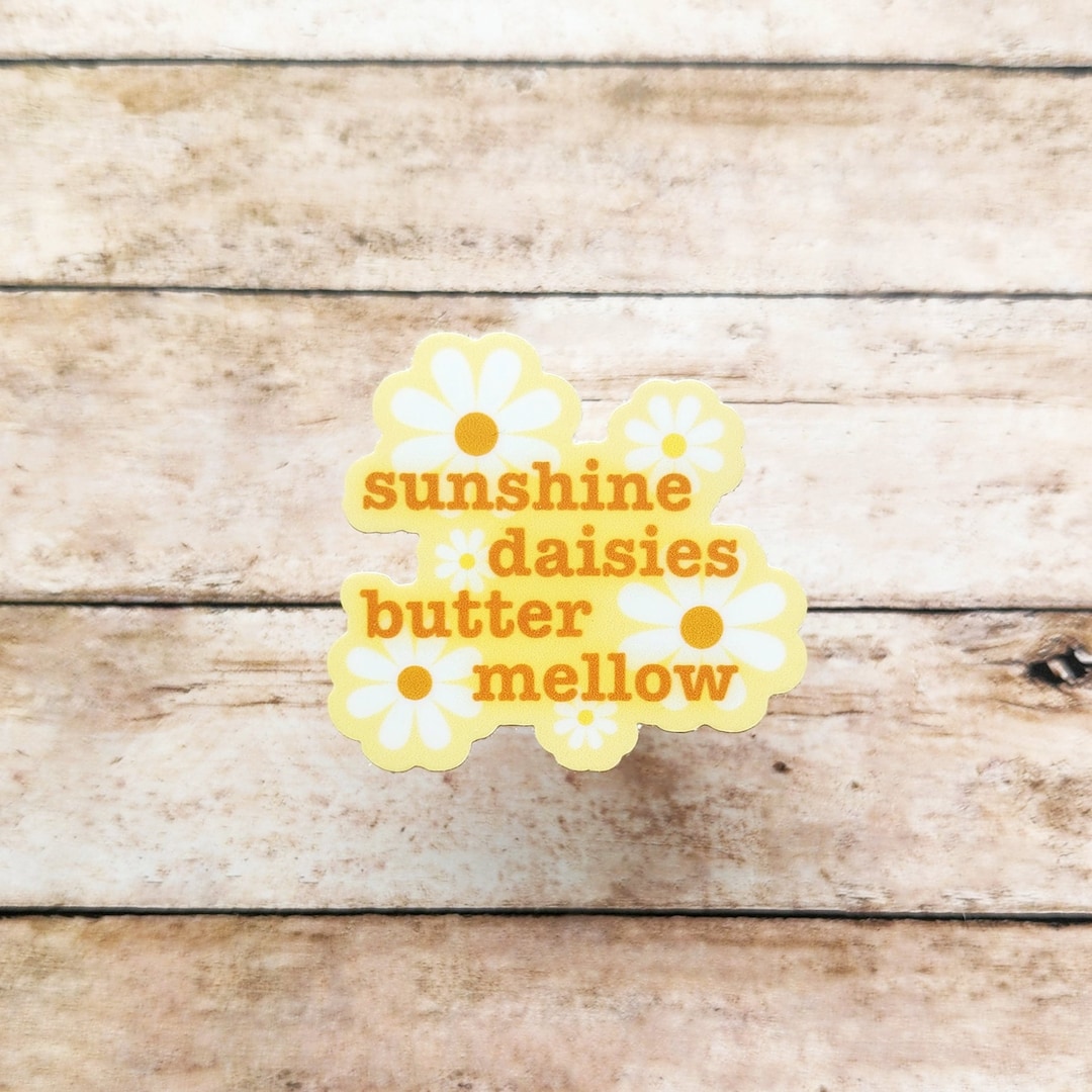 Sunshine Daisies Butter Mellow Sticker Wizard Inspired Sticker Bookish