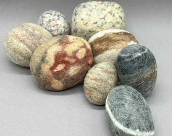 Small stones made of felt
