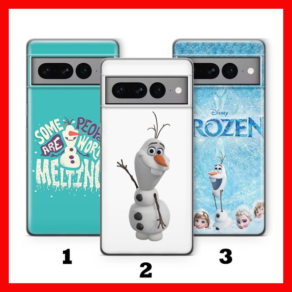 FROZEN 3 Phone Case Cover For Google Pixel 7 7A 7 Pro 8 Pro Models Disney Cartoon Anna Elsa Olaf Princess Snowman Sven Ice Queen Cute