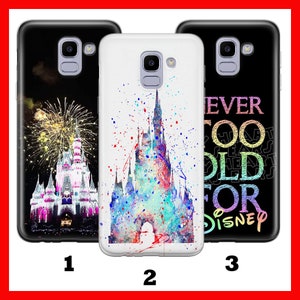 Custodia per telefono DISNEYLAND 4 per Samsung Galaxy A3 A5 A6 A7 A8 J3 J5 J6 J7 Disney Cartoon Castle Wonderland Happy Place Theme Park