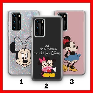 MiNNIE MOUSE 1 Custodia per telefono Huawei P9 P10 P20 P30 P40 LiTE PRO PLuS LG G5 G6 ispirata al castello dei cartoni animati Disney Topolino Classico Mouse
