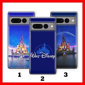 Custodia per telefono DISNEYLAND 3 per Google Pixel 6, 6A, 7, 7A, 8, 8A, 9, 9A Pro XL, motivo: Disney Cartoon Castle Wonderland Happy Place Theme Park