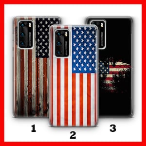 Bandiera USA 1 Custodia per telefono Huawei P9 P10 P20 P30 P40 LiTE PRo PLuS LG G5 G6 USA Stati Uniti d'America Great Again Union Jack Stripe Star