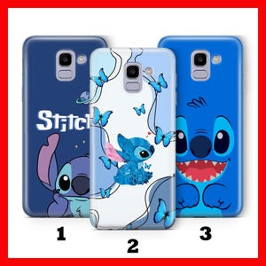 Funda de teléfono Stitch K9 para Samsung Galaxy A3 A5 A6 A7 A8 J3 J5 J6 J7 Modelos Personaje de dibujos animados de Disney Criatura extraterrestre Perro Panda Amigo