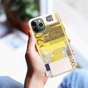 MONEY 2 Apple iPhone 11 12 13 14 15 Plus PRO MiNI MAX Phone Case Cover EuR Euro Bill 100 200 500 Cash Europe Rich Present Men Women Power image 9