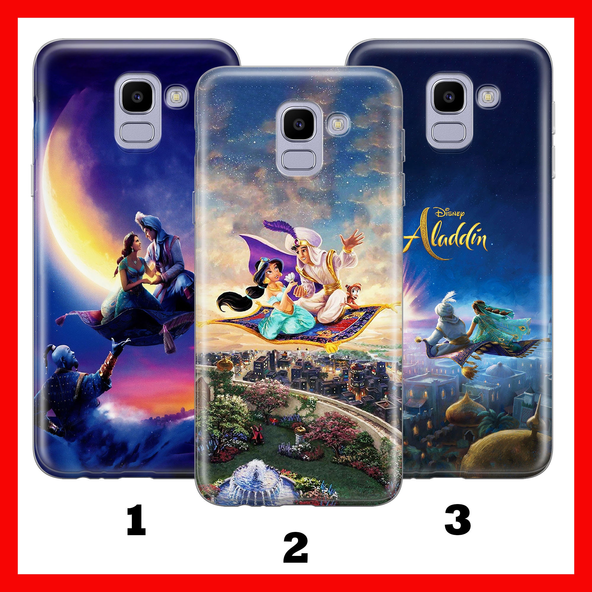 ALADDIN 2 Phone Case Cover For Samsung Galaxy A3 A5 A6 A7 A8 J3 J5 J6 J7 Disney Cartoon Genie in the Bottle Magic Lamp Jasmin Abu