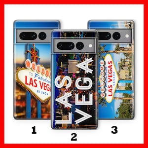 Las Vegas 1 coque de téléphone pour Google Pixel 6 6A 7 7A 8 8A 9 9A Pro XL modèles États-Unis États-Unis d'Amérique Nevada État Sin City