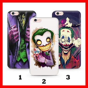 JOKER 1 Apple iPHONE 5 SE 2020 2022 6 7 8 Xs XR MaX PLus Phone Case Cover Crazy Funny Scary Stripfiguur op speelkaarten Mystery Box