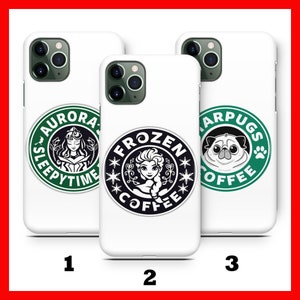 COFFEE 2 Phone Case Cover For Apple iPHONE 11 12 13 14 15 16 Plus PRO MiNI MAX Disney Cartoon Emblem Pug Frozen Restaurant Elsa Anna