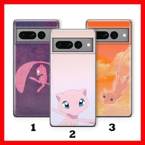 Mew 3 Telefoon Geval Voor Google Pixel 6 6A 7 7A 8 8A 9 9A Pro XL Modellen stripfiguur Hero Van Ball Fight Figuur Hero Animal