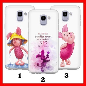 Funda para teléfono PiGLET 1 para Samsung Galaxy A3, A5, A6, A7, A8, J3, J5, J6, J7, Disney, dibujos animados, Winnie the Pooh, Tigger, Piggy Pig, Oink