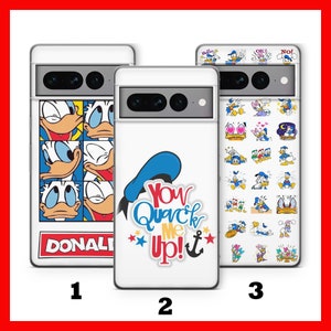 Custodia per telefono DONALD DuCK 2 per Google Pixel 6 6A 7 7A 8 8A 9 9A Pro XL, motivo: Castello dei cartoni animati Disney, Paperina, Topolino, Disneyland, carino