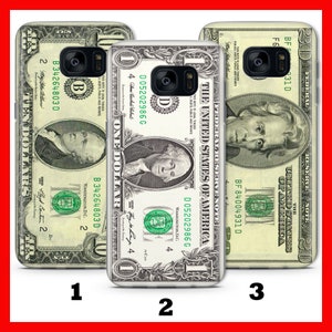 MONEY 3 Custodia per telefono cellulare per SAMSUNG GALAXy S5 S6 S7 S8 S9 EDGE PLUS LtE NeO Banconota da un dollaro 1 10 20 contanti America Rich Present Gift Posh Men UsA