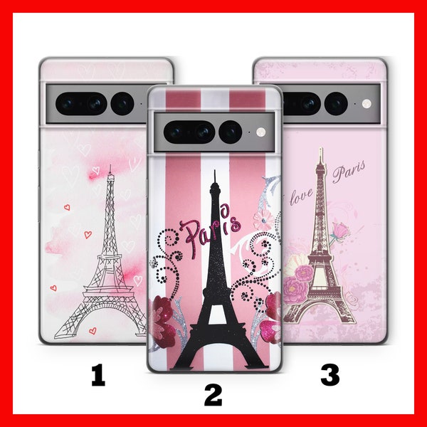 PARiS 2 Phone Case Cover For Google Pixel 7 7A 7 Pro 8 Pro Models France Paris City Of Love Romance Eiffel Tower French Amore Louvre