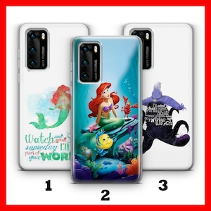 Custodia per telefono LITTLE MERMAiD 3 HUAWEi P9 P10 P20 P30 P40 LiTE PRO PLuS LG G5 G6 ispirata al cartone animato Disney Sea World Under Sea Sebastian