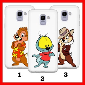 Custodia per telefono Chip e Ciop 2 per Samsung Galaxy A3 A5 A6 A7 A8 J3 J5 J6 J7 Disney Cartoon Two Chipmunks The Rescue Rangers Team