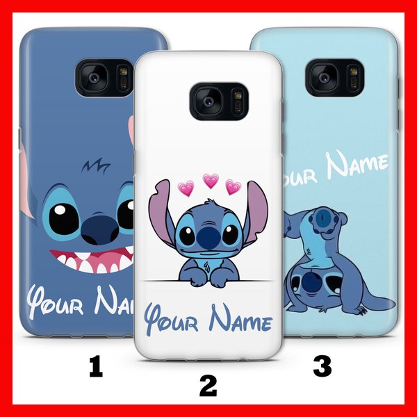 LiLO und STiTCH personalisierte 1 Telefon Fall-Abdeckung für Samsung Galaxy S5 S6 S7 S8 S9 EdGE PLUS LtE NEO Disney Cartoon mit Ihrem Namen