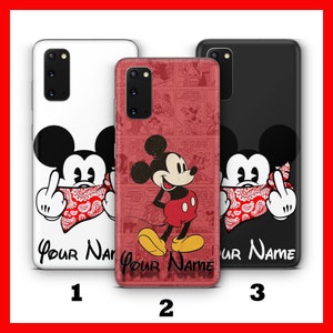Custodia personalizzata Topolino 2 per telefono Samsung Galaxy S20 S21 S22 S23 S24 FE S25 Plus Ultra Disney con il tuo nome e testo