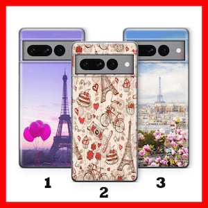 Etui na telefon PARiS 3 do modeli Google Pixel 6 6A 7 7A 8 8A 9 9A Pro XL Francja Paryż Miasto Miłości Romans Wieża Eiffla Francuska Miłość Luwr