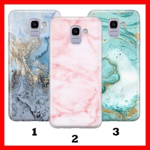 Marmor Stein 2 Telefon Fall Abdeckung für Samsung Galaxy A3 A5 A6 A7 A8 J3 J5 J6 J7 Granit Marmor Counter Top Effekt zufällige Farbe Rock-Muster