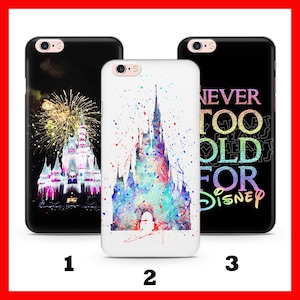 DISNEYLAND 4 Apple iPHONE 5 SE 2020 2022 6 7 8 Xs XR MaX PLuS Custodia per telefono ispirata al cartone animato Disney Castle Wonderland Happy Place Fun