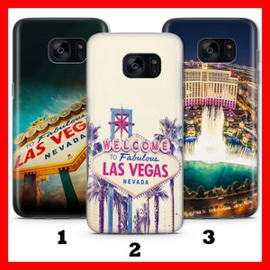 Las Vegas 3 Custodia per telefono cellulare per Samsung Galaxy S5 S6 S7 S8 S9 EdGE PLuS LtE NEO USA Stati Uniti d'America Nevada State Sin City Gioco d'azzardo