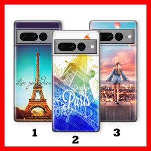 Etui na telefon PARiS 1 do modeli Google Pixel 6 6A 7 7A 8 8A 9 9A Pro XL Francja Paryż Miasto Miłości Romans Wieża Eiffla Francuska Miłość Luwr
