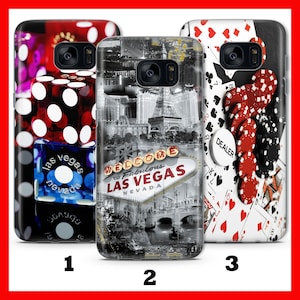 Las Vegas 2 Custodia per telefono cellulare per Samsung Galaxy S5 S6 S7 S8 S9 EdGE PLuS LtE NEO USA Stati Uniti d'America Nevada State Sin City Gioco d'azzardo