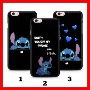 Funda para teléfono Stitch K4 para Apple iPhone 5 SE 2020 2022 6 7 8 Xs XR MaX PLuS Modelos Personaje de dibujos animados de Disney Criatura alienígena Perro Panda