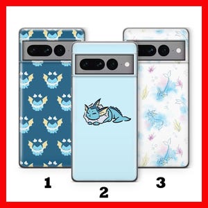 Vaporeon 1 Phone Case For Google Pixel 6 6A 7 7A 8 8A 9 9A Pro XL Models  Cartoon Character Hero From Ball Fight Figure Hero Animal