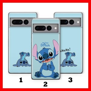 Capa de celular Stitch K3 para Google Pixel 6 6A 7 7A 8 8A 9 9A Pro XL, modelo Disney, personagem de desenho animado, criatura alienígena, cachorro, panda, amigo