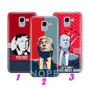 TRUMP 1 Custodia per telefono Samsung Galaxy A3 A5 A6 A7 A8 J3 J5 J6 J7 USA Presidente degli Stati Uniti d'America Donald Trump Great Again