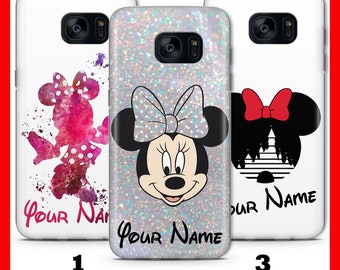 MiNNIE MOUSE PERSONALiSED 1 Phone Case Cover For Samsung Galaxy S5 S6 S7 S8 S9 EdGE PLuS LtE NEO Disney Cartoon With Your Name Text