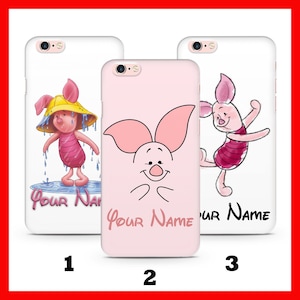 PiGLET PERSONALiSED 1 Apple iPHONE 5 SE 2020 2022 6 7 8 Xs XR MaX PLuS Phone Case Cover inspire by Disney Cartoon With Your Name Or Any Text