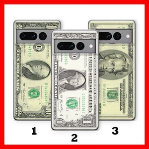 Custodia per telefono MONEY 3 per Google Pixel 6 6A 7 7A 8 8A 9 9A Pro XL Modelli USD Dollaro Banconota 1 10 20 Contanti America Ricchi Presenti Uomini Donne Potere