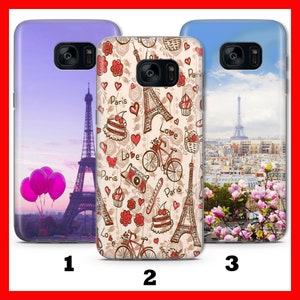 Etui na telefon PARIS 3 do Samsung Galaxy S5 S6 S7 S8 S9 EdGE PLuS LtE NEO Francja Paryż Miasto Miłości Romans Wieża Eiffla Francuska Miłość