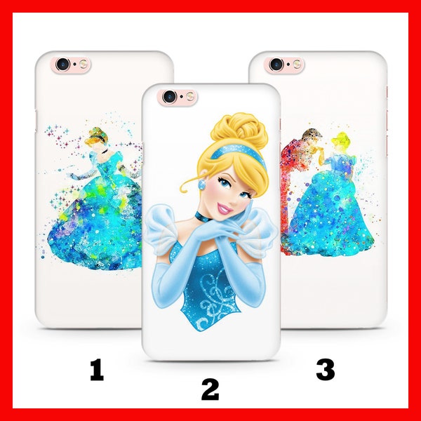 CINDERELLA 2 Apple iPHONE 5 SE 2020 2022 6 7 8 Xs XR MaX PLuS Phone Case Cover inspired by Disney Cartoon Princess Ella Ball Glass Slippers
