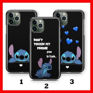 Funda para teléfono Stitch K4 para Apple iPhone 11, 12, 13, 14, 15, 16 Plus, PRO, MiNI, MAX, Disney, personaje de dibujos animados, criatura alienígena, perro, panda, amigo