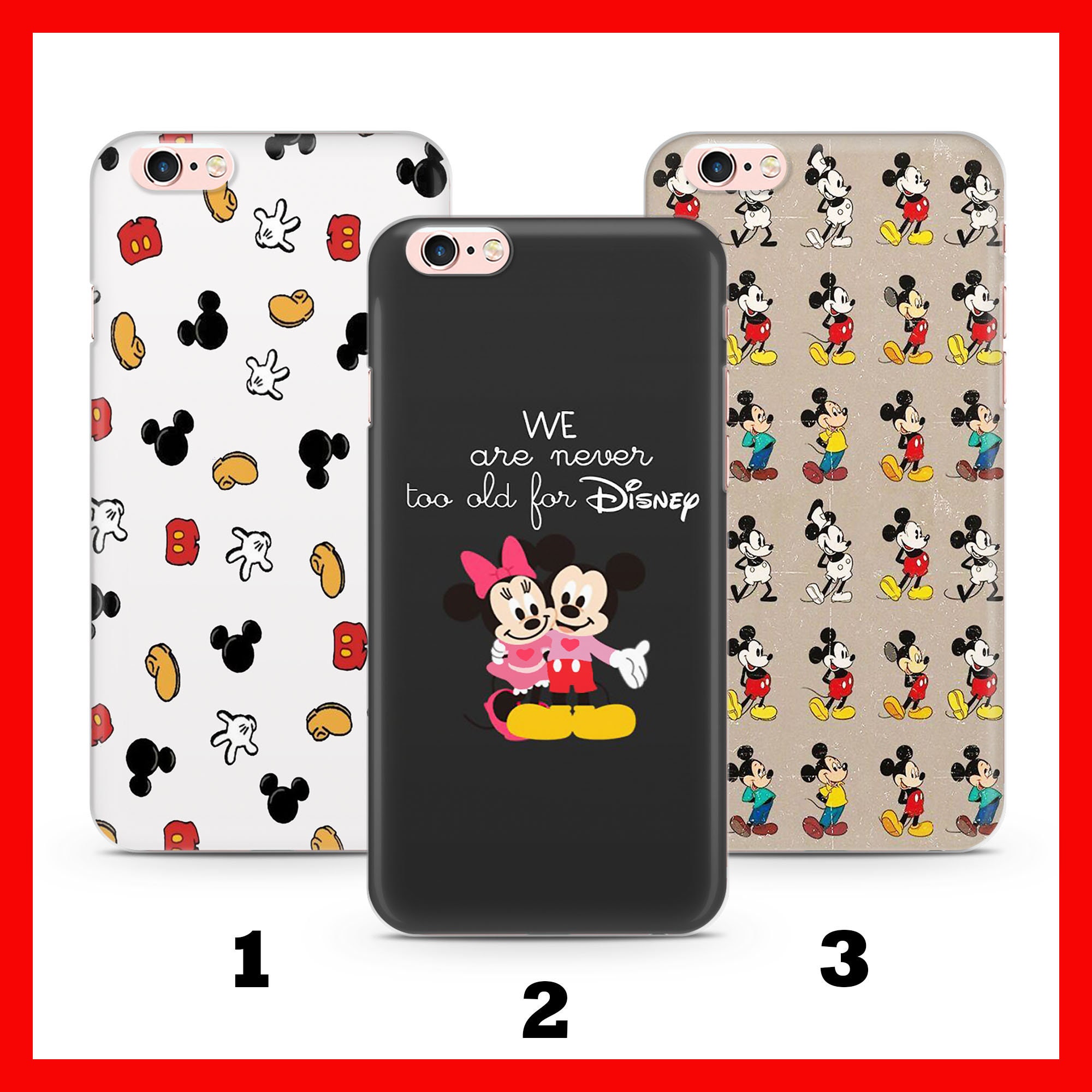 Mickey MOUSE 2 Apple iPhone 5 SE 2020 2022 6 7 8 Xs XR Max Plus
