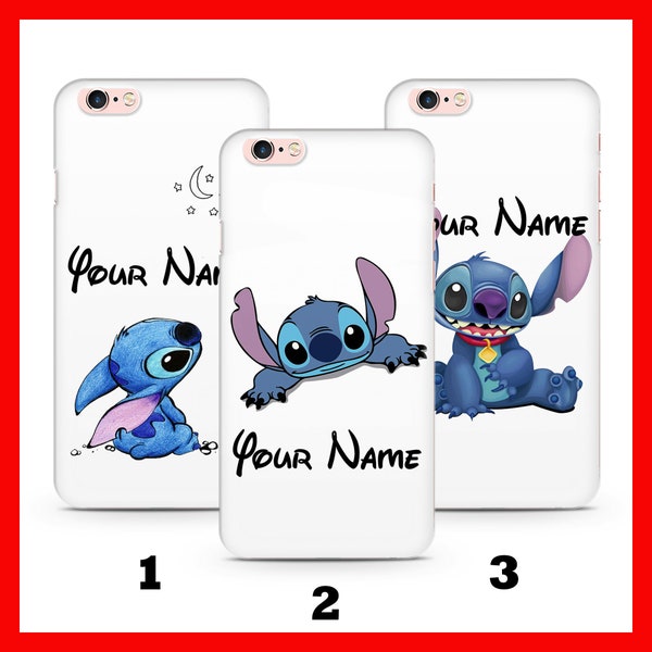 LiLO And STiTCH PERSONALiSED 2 Apple iPHONE 5 SE 2020 2022 6 7 8 Xs XR MaX PLuS Phone Case Cover inspired by Disney Cartoon With Your Name