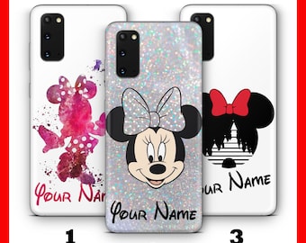 MiNNIE MOUSE PERSONALiSED 1 Phone Case Cover For Samsung Galaxy S20 S21 S22 S23 S24 FE S25 Plus Ultra Disney Cartoon With Your Name Text