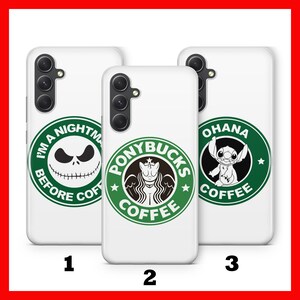 COFFEE 1 Phone Case Cover For Samsung A14 A15 A16 A17 A25 A26 A33 A34 A35 A36 A53 A54 A55 A56 A72 A73 + More Models Disney Cartoon Stitch