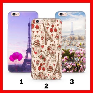 PARIS 3 Apple iPhone 5 SE 2020 2022 6 7 8 Xs Xr MaX PLuS Etui na telefon Francja Paryż Miasto Miłości Romans Wieża Eiffla Francuska Miłość Luwr