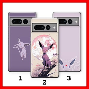 Espeon 3 Telefoon Geval Voor Google Pixel 6 6A 7 7A 8 8A 9 9A Pro XL Modellen stripfiguur Hero Van Ball Fight Figuur Hero Animal
