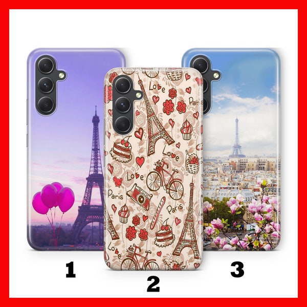 PARiS 3 Phone Case Cover For Samsung A12 A13 A14 A32 A33 A34 A52 A53 A54 A72 A73 A20 A30 A50 A70 A31 A51 A71 Models France City Love French