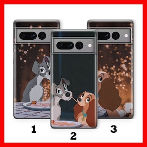 Lady And The Tramp 1 Phone Case For Google Pixel 6 6A 7 7A 8 8A 9 9A Pro XL Models Disney Cartoon Dog Dogs Cute Love Story
